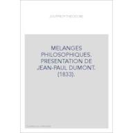 Melanges philosophiques