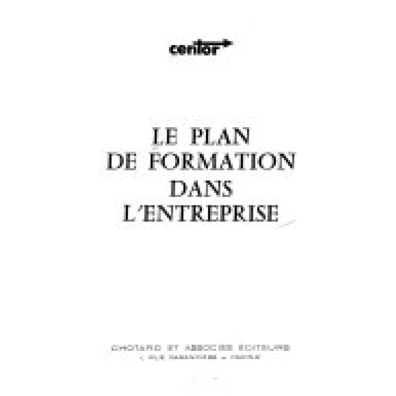 Le plan de formation dans l'entreprise