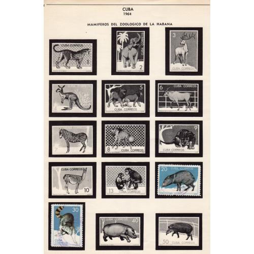 Mamiferos del zoologico de la Habana 1964