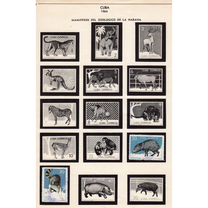 Mamiferos del zoologico de la Habana 1964